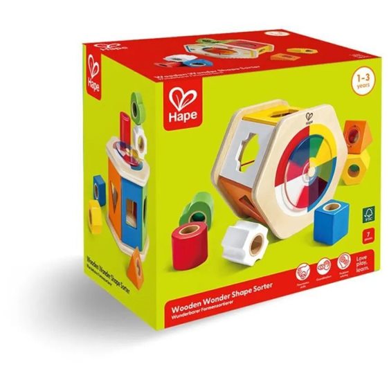 Hape Early Explorer Ξύλινο Wonder Shape Sorter (E0516A)