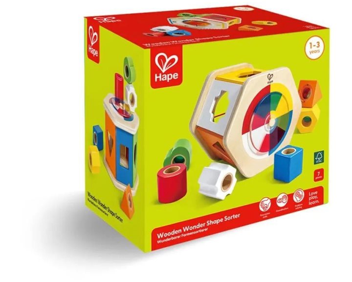 Hape Early Explorer Ξύλινο Wonder Shape Sorter (E0516A)