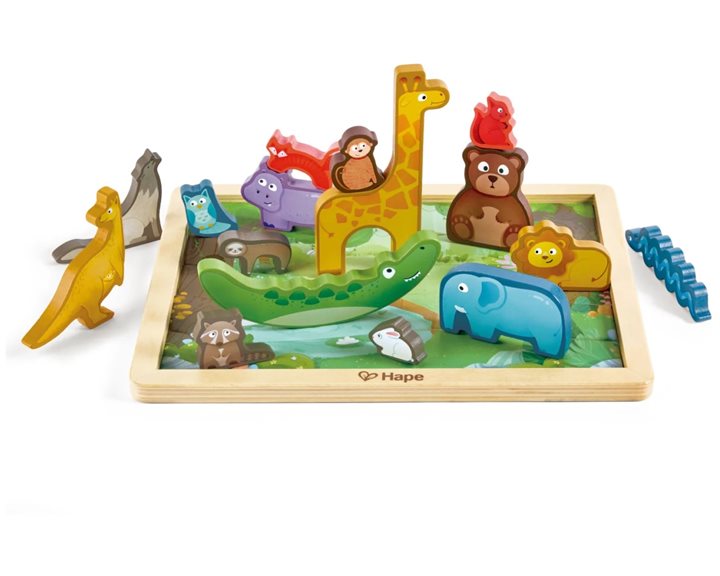 Hape Happy Puzzles Ξύλινο Παζλ Ζωάκια Animal Kingdom Puzzle (E1656)