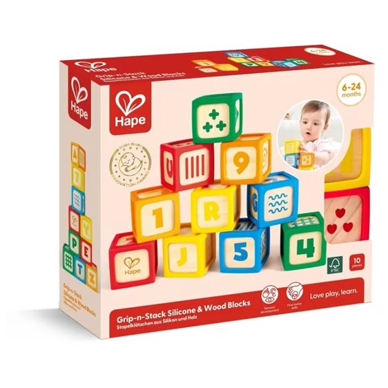 Hape Early Explorer Ξύλινα Τουβλάκια Smart Start 10Τμχ (E0131K)