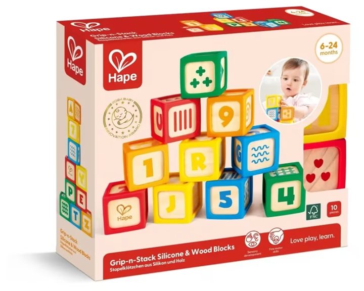 Hape Early Explorer Ξύλινα Τουβλάκια Smart Start 10Τμχ (E0131K)