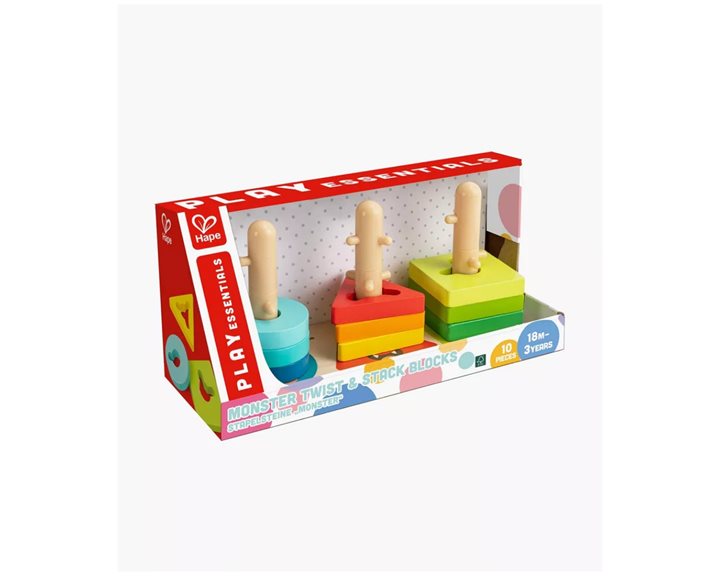 Hape Early Explorer Ξύλινα Τουβλάκια Monster (E0494)