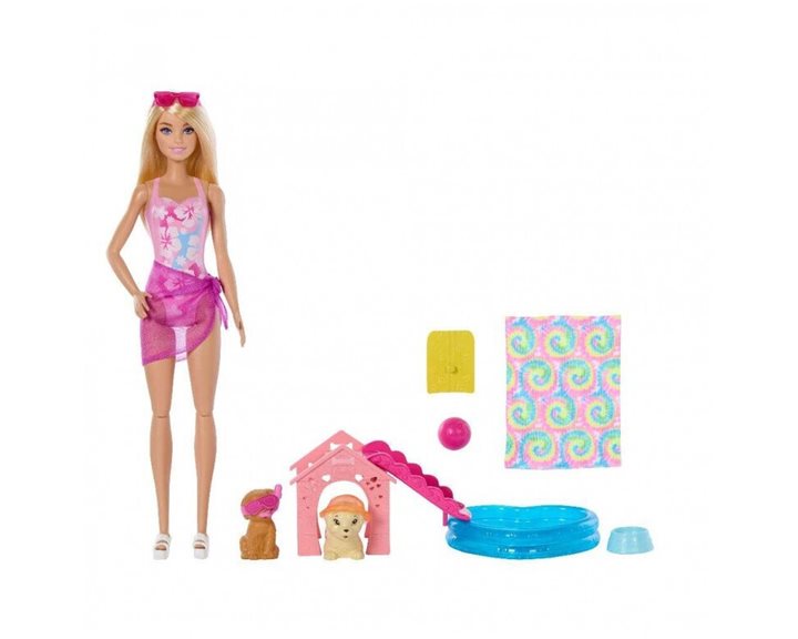 Mattel Barbie Puppy Pool Party Με Κουταβάκια JBF35
