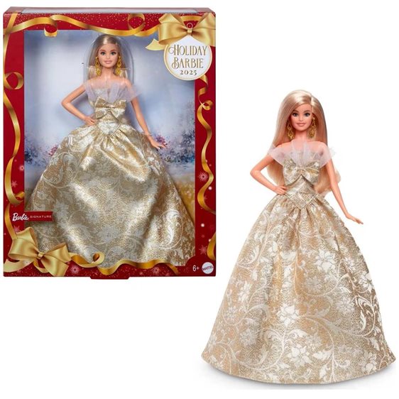Mattel barbie holiday 2025 - ξανθια signature κούκλα JBH95