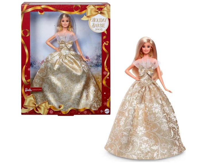 Mattel barbie holiday 2025 - ξανθια signature κούκλα JBH95