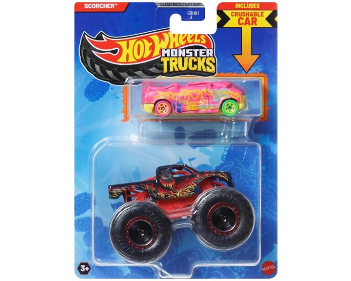 Mattel Hot Wheels Όχημα Monster Trucks Με Αυτ/Κι Scorcher Monster Trucks Όχημα Παιχνίδι GRH81 / JCG31