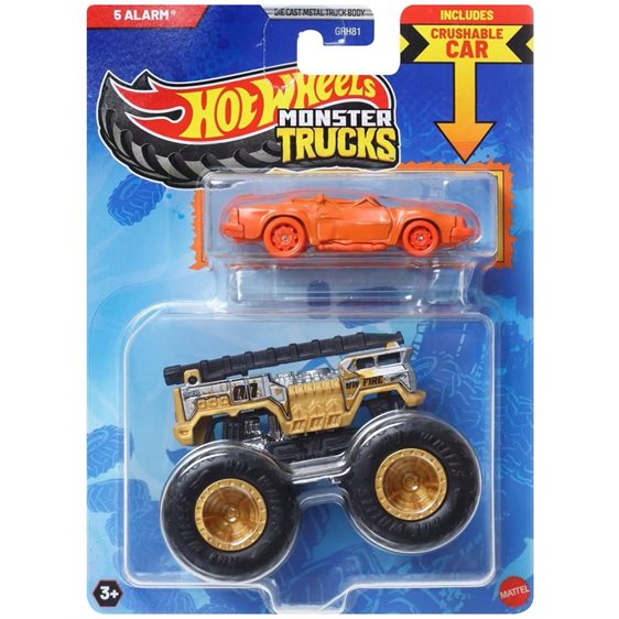 Mattel Hot Wheels Όχημα Monster Trucks Με Αυτοκινητάκι Monster Trucks Hw 5 Ala Όχημα Παιχνίδι GRH81 / JCG37