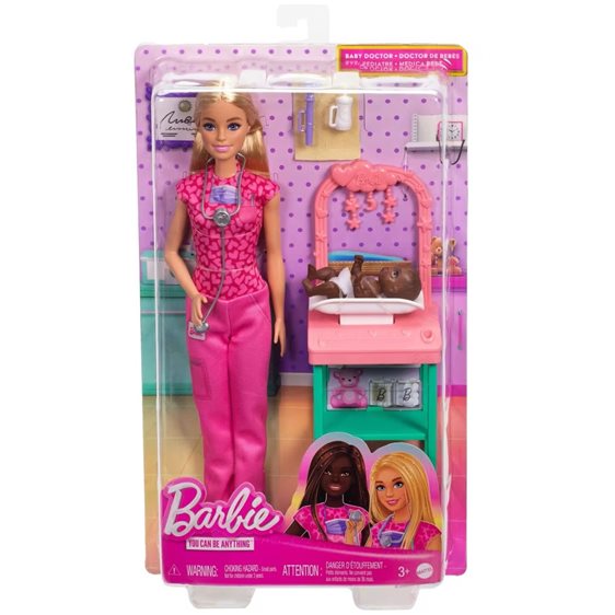 Mattel Barbie Baby Doctor Κούκλα JCR71 / JCR72