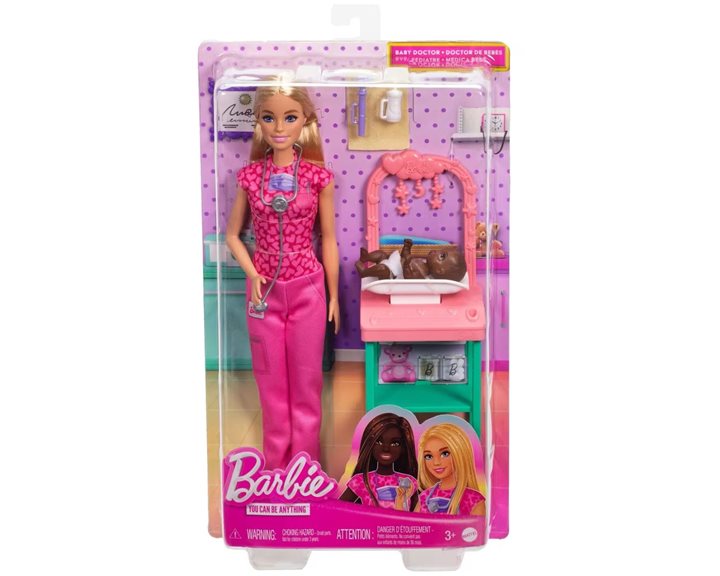 Mattel Barbie Baby Doctor Κούκλα JCR71 / JCR72