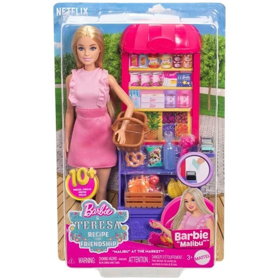 Mattel Barbie Malibu Shopping Plyst Βόλτα Στην Αγορά Κούκλα JCT05