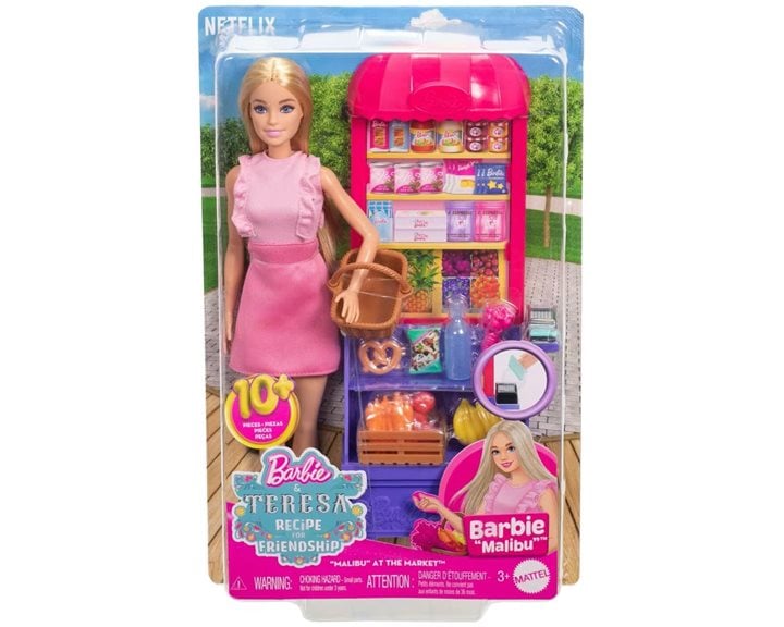 Mattel Barbie Malibu Shopping Plyst Βόλτα Στην Αγορά Κούκλα JCT05
