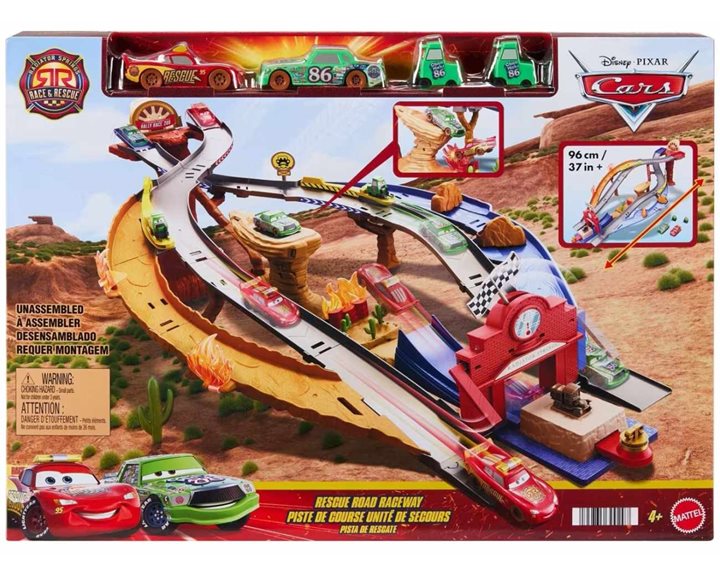 Mattel Disney Cars Cars Πίστα Race And Rescue Disney Pixar Cars Όχημα Παιχνίδι JFL57