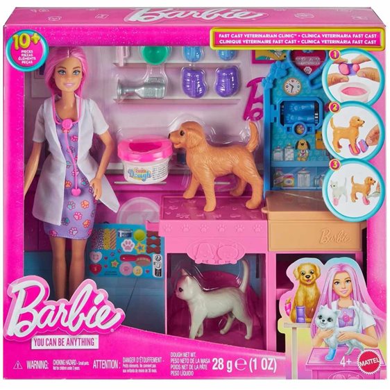 Mattel Barbie Ιατρείο Για Ζωάκια JFX93