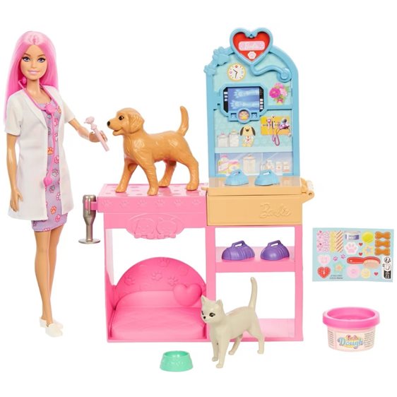 Mattel Barbie Ιατρείο Για Ζωάκια JFX93