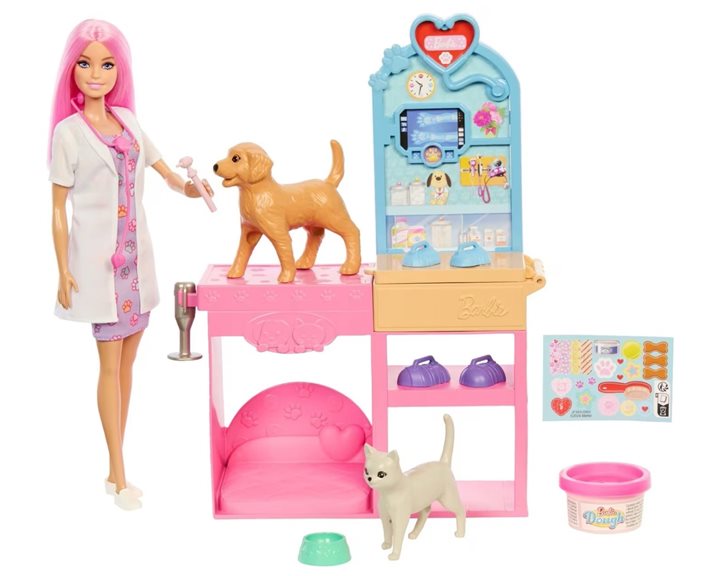 Mattel Barbie Ιατρείο Για Ζωάκια JFX93
