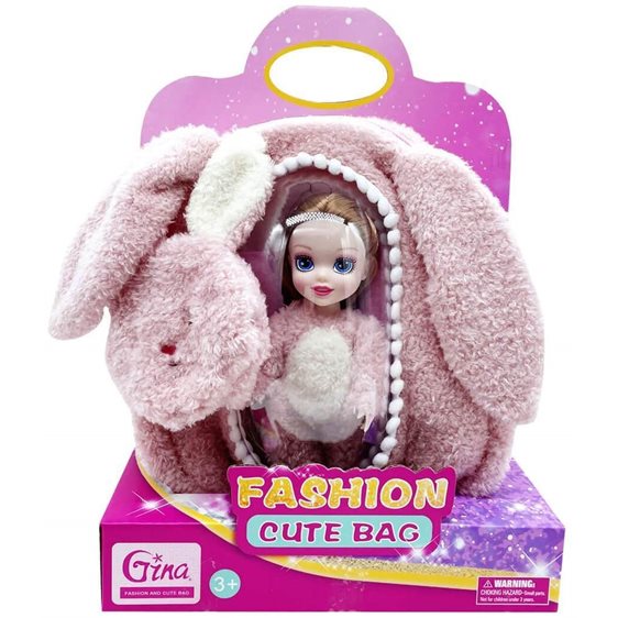 Τσάντα Πλάτης Λούτρινη με Κούκλα Luna Toys 20x9x27,5εκ. 000623228