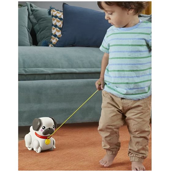 Fisher-Price Συρρόμενο Σκυλάκι Pug Παιχνίδι Με Σχοινάκι Για Τράβηγμα HTW94