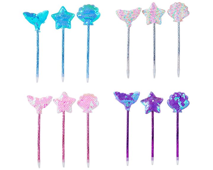 Cutie Crew Pen Mermaid Sequin 4σχ.