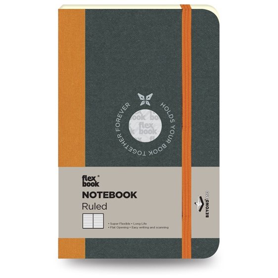 Σημειωματάριο Flex Ruled Black and Orange Special Art Paper Flexbook 9x14