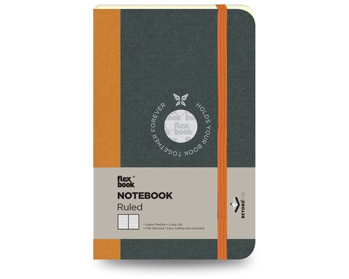 Σημειωματάριο Flex Ruled Black and Orange Special Art Paper Flexbook 9x14