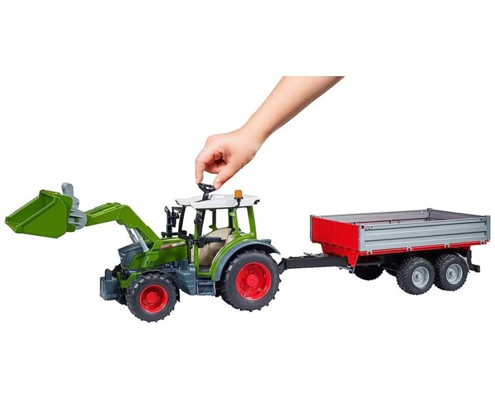 Bruder Τρακτέρ Fendt Vario 211 με Φορτωτή και Καρότσα 1:16