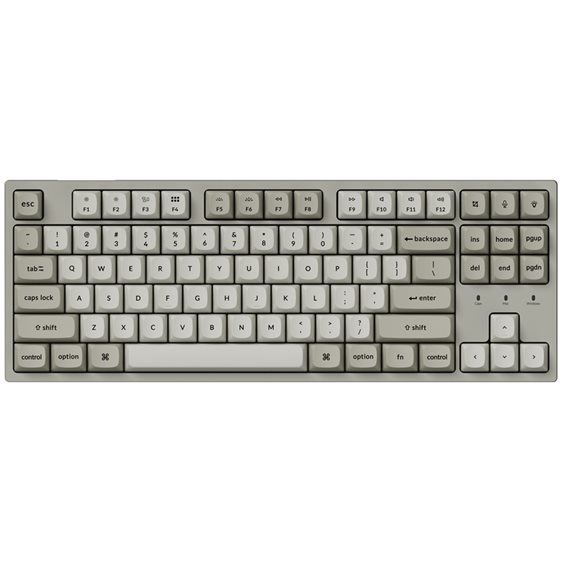 Keychron C1 Pro (C1PX-M3) QMK/VIA Mechanical Brown Sw. - 8K Polling Rate Hot Swap. 80% US Retro RGB