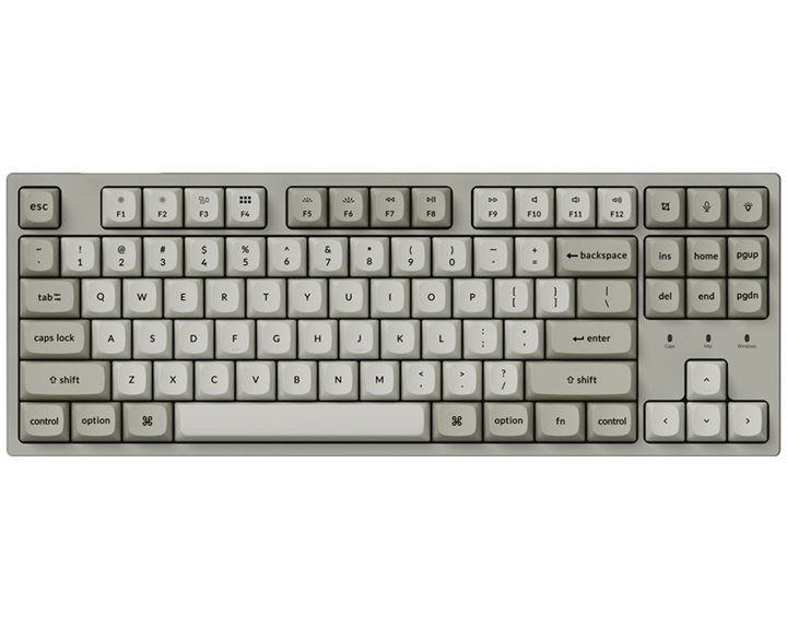 Keychron C1 Pro (C1PX-M3) QMK/VIA Mechanical Brown Sw. - 8K Polling Rate Hot Swap. 80% US Retro RGB
