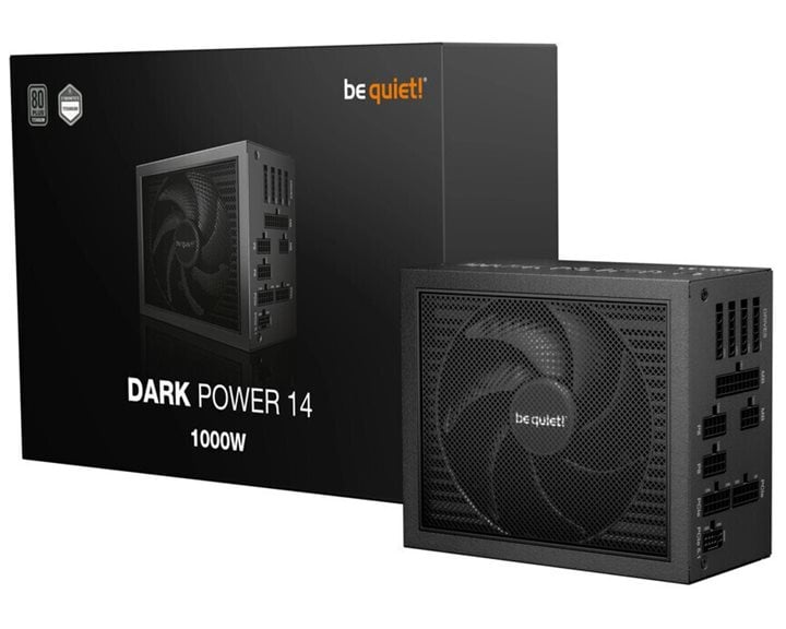 BEQUIET PSU DARK POWER 14 1000W BP020EU, TITANIUM CERTIFIED, MODULAR CABLES, 135MM FAN, 10YW.