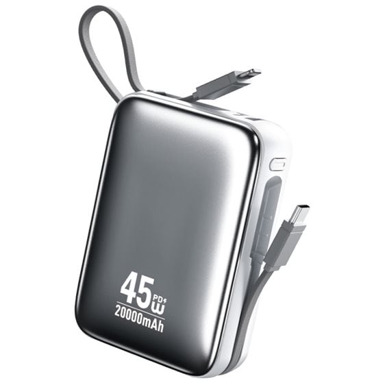 Power Bank 20000mAh PD 45W WK WP-50 2 Θέσεων, με καλώδιο USB-C/Lightning Λευκό