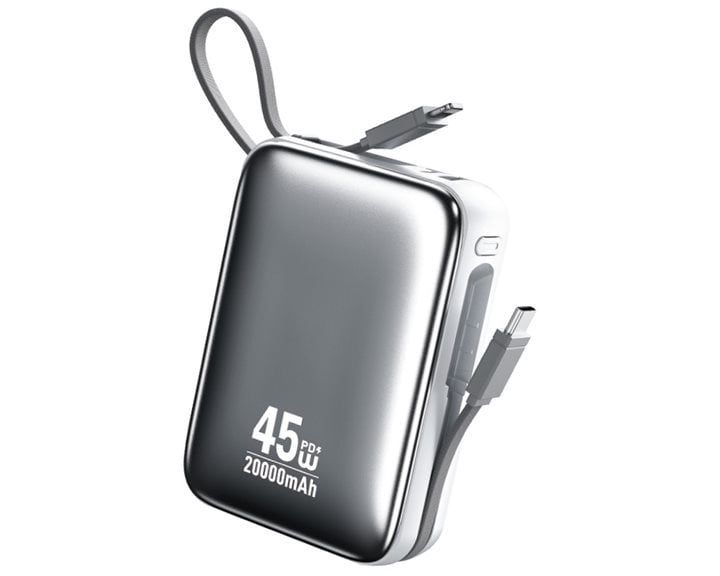 Power Bank 20000mAh PD 45W WK WP-50 2 Θέσεων, με καλώδιο USB-C/Lightning Λευκό