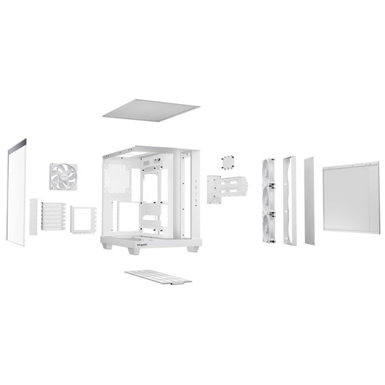 BEQUIET PC CHASSIS LIGHT BASE 500 LX WHITE BGW86, MIDI TOWER ATX, ARGB LIGHTING, W/O PSU, Side: 3x Light Wings LX Reverse 120mm PWM White, Rear: 1x Light Wings LX 120mm PWM White, 3YW.