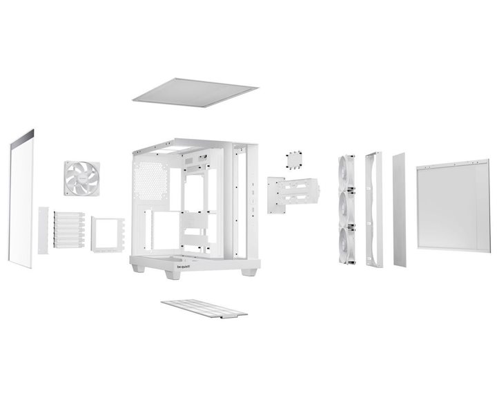 BEQUIET PC CHASSIS LIGHT BASE 500 LX WHITE BGW86, MIDI TOWER ATX, ARGB LIGHTING, W/O PSU, Side: 3x Light Wings LX Reverse 120mm PWM White, Rear: 1x Light Wings LX 120mm PWM White, 3YW.