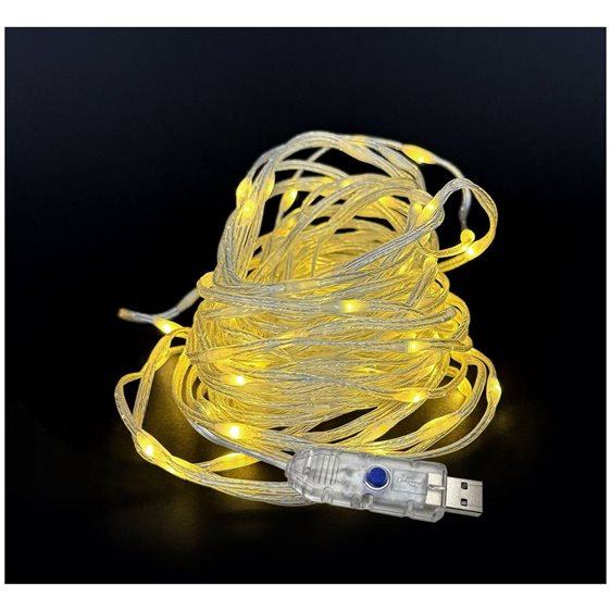 200 Λαμπάκια Led SMD Λευκό Θερμό με usb 93-3870