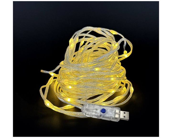 200 Λαμπάκια Led SMD Λευκό Θερμό με usb 93-3870