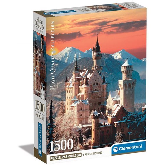 Clementoni Παζλ High Quality Collection Κάστρο 1500 τμχ - Compact Box