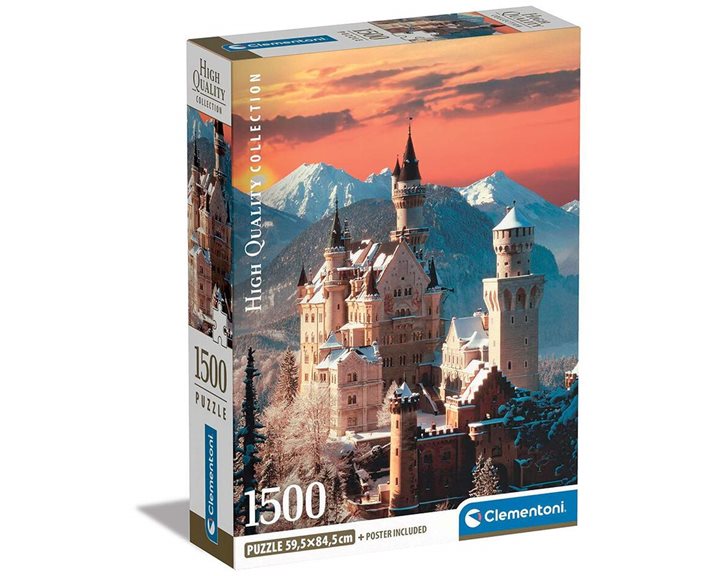 Clementoni Παζλ High Quality Collection Κάστρο 1500 τμχ - Compact Box