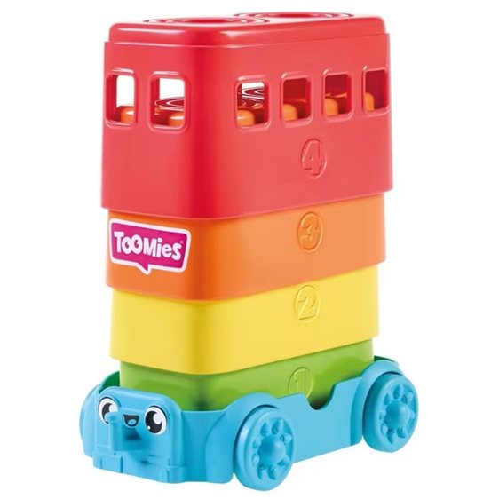 Tomy Toomies Βρεφικό Παιχνίδι Λεωφορεία Σε Πυραμίδα Για 12-36 Μηνών