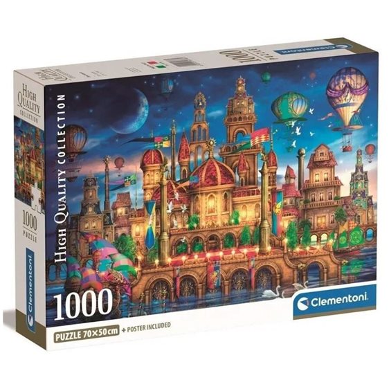 Clementoni Παζλ High Quality Collection Downtown 1000 τμχ - Compact Box