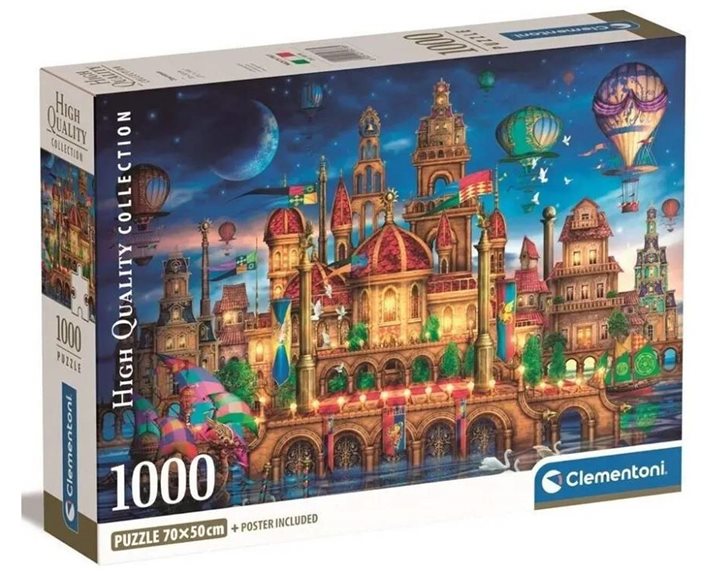 Clementoni Παζλ High Quality Collection Downtown 1000 τμχ - Compact Box