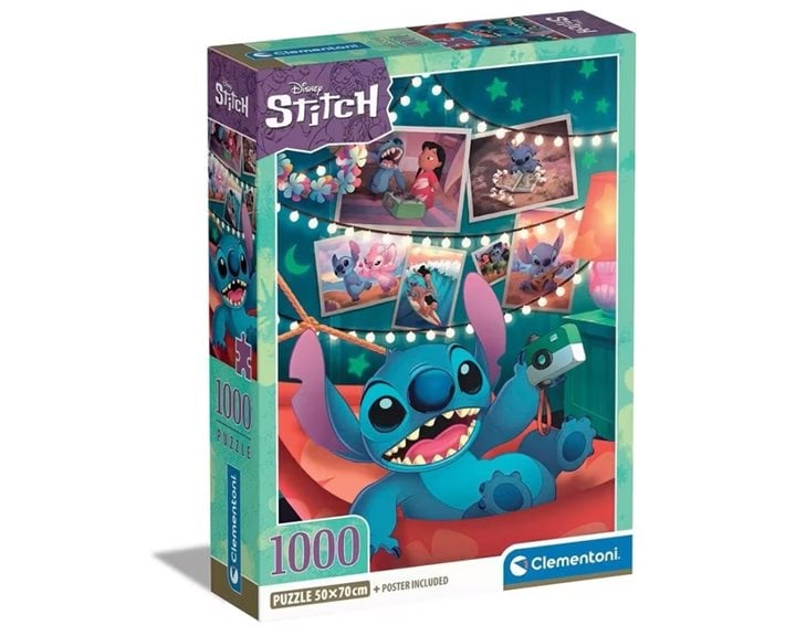 Clementoni Παζλ High Quality Collection Disney Stitch 1000 τμχ - Compact Box