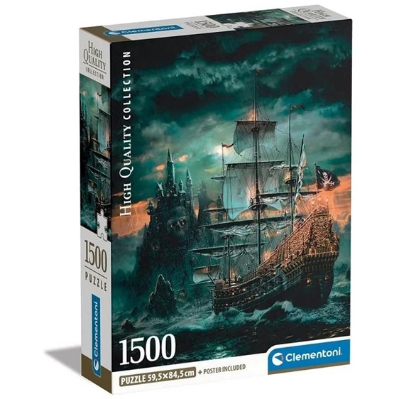 Clementoni Παζλ High Quality Collection Το Πλοίο Των Πειρατών 1500 τμχ - Compact Box