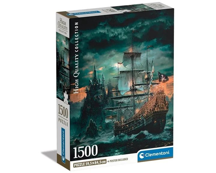 Clementoni Παζλ High Quality Collection Το Πλοίο Των Πειρατών 1500 τμχ - Compact Box