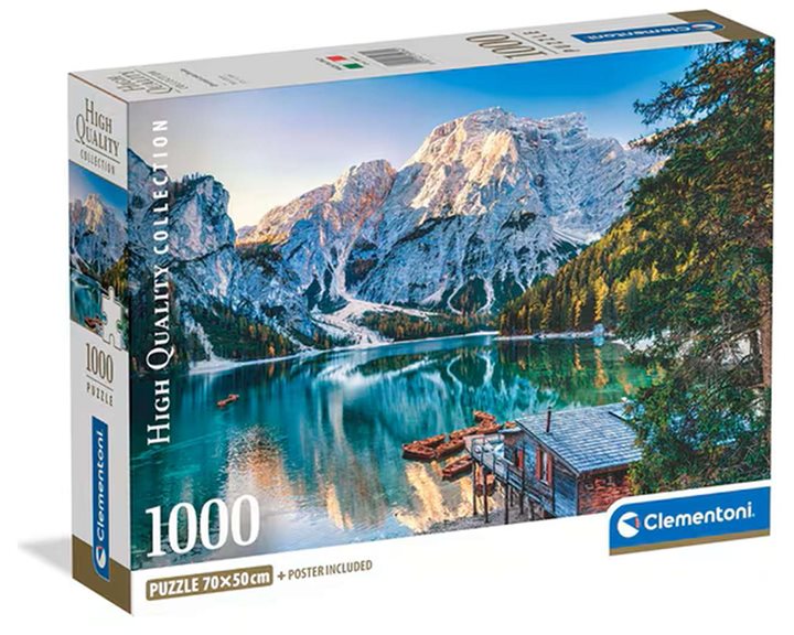 Clementoni Παζλ High Quality Collection Σμαραγδένια Λίμνη Μπράις 1000 τμχ - Compact Box