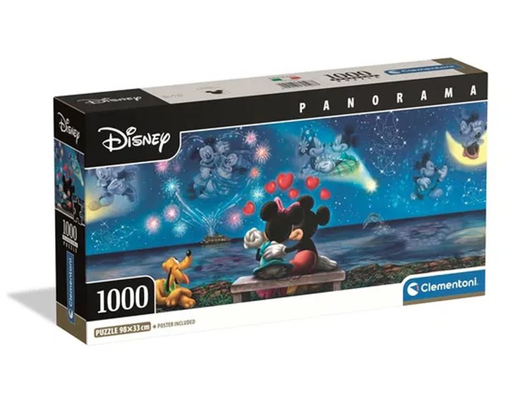 Clementoni Παζλ Panorama High Quality Collection Disney Mickey & Minnie 1000 τμχ - Compact Box