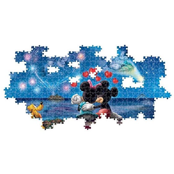 Clementoni Παζλ Panorama High Quality Collection Disney Mickey & Minnie 1000 τμχ - Compact Box