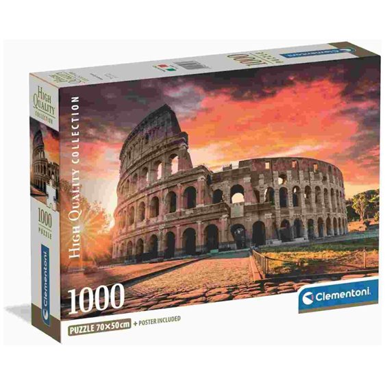 Clementoni Παζλ High Quality Collection Ηλιοβασίλεμα στο Κολοσσαίο 1000 τμχ - Compact Box