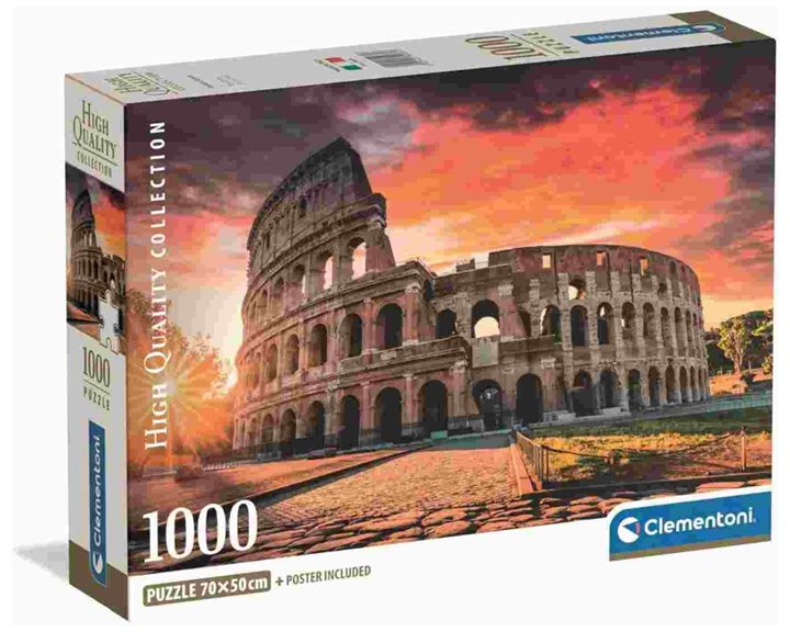 Clementoni Παζλ High Quality Collection Ηλιοβασίλεμα στο Κολοσσαίο 1000 τμχ - Compact Box