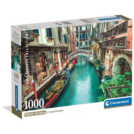 Clementoni Παζλ High Quality Collection Το Κανάλι Της Βενετίας 1000 τμχ - Compact Box