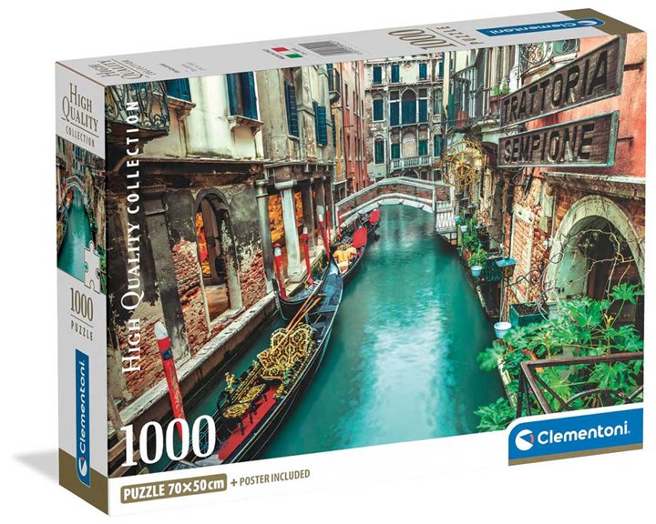 Clementoni Παζλ High Quality Collection Το Κανάλι Της Βενετίας 1000 τμχ - Compact Box