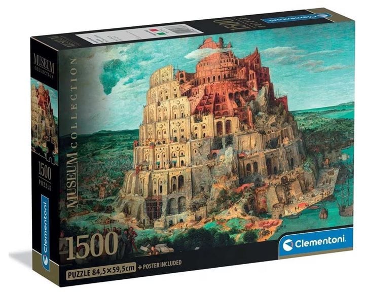 Clementoni Παζλ Museum Collection Bruegel: Ο Πύργος Της Βαβέλ 1500 τμχ - Compact Box
